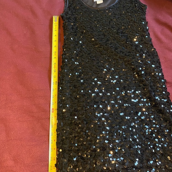 Vintage Black Sequin Sleeveless Mini Dress - Picture 6 of 8